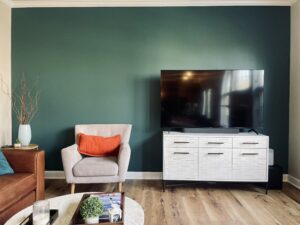 bold accent wall, house painting idea