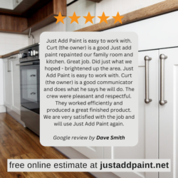 Just Add Paint highly rated cabinet painters
