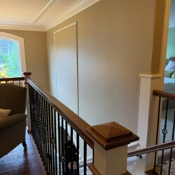 Sidelighting can make painting 2-story walls difficult to look good
